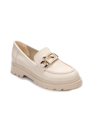 Papuçcity Fncy 03162 Kadın Günlük Loafer Ayakkabı Krem