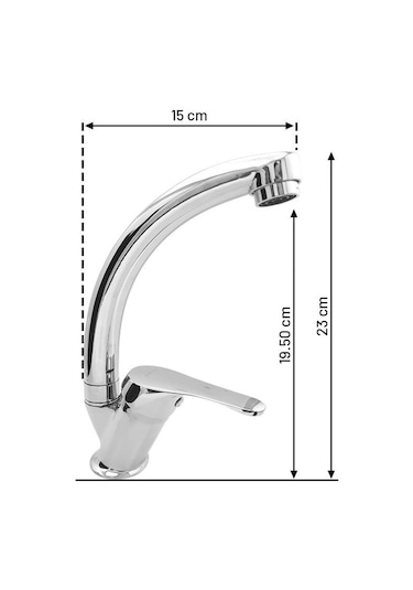 Nuss Kuğu Lavabo Aç-Kapa Lavabo Bataryası 40'lık Kartuş Krom