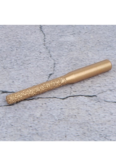 Maiyame Altın Renkli Lehimli Elmas Freze Ucu - Mermer, Granit, Kuvars Taşı Kesim İçin 6.35x5x65mm - Lehim Teknolojisi İle Uzun Ömürlü