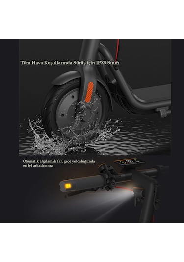 Navee V50i Pro Elektrikli Scooter 50 Km Menzil 25 Km Hız 700w Güç Siyah