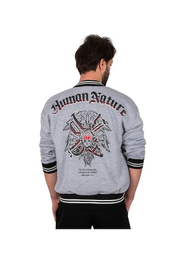 Deepsea Erkek Gri Çıtçıtlı Kolej Mont 2304764 Gri