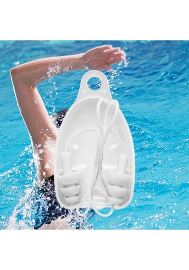 Homyl İş Uyku Konseri Için Taşıma Kutulu Yüzme Kulak Beyaz