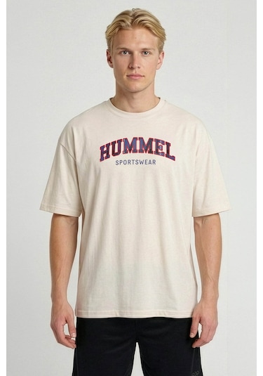 Hummel 912367-9157 Ekru Erkek T-shirt 912367-9157