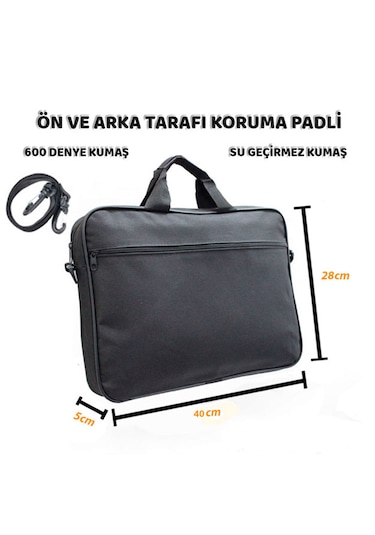 10lu Blşm Kb-çnt34 15,6ınch Siyah Kumaş Notebook Çanta 600denye