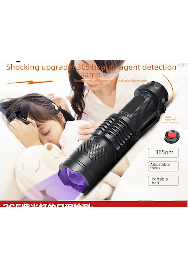 Shineyee 365nm Uv Feneri: Para Kontrolü, Floresan Ajan Tespiti, 100-200m Menzil, Taşınabilir, Dayanıklı, Çoklu Pil Seçeneği Sk68 Mor Pembe