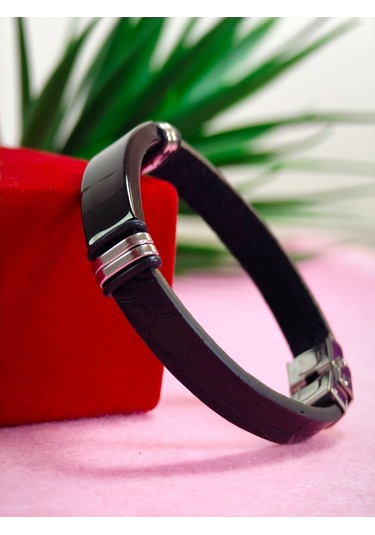 Çelik Derili Bileklik Kişiye Özel İsimli Paslanmaz Derili Çelik İsimli Bileklik 316 L Çelik Beyaz