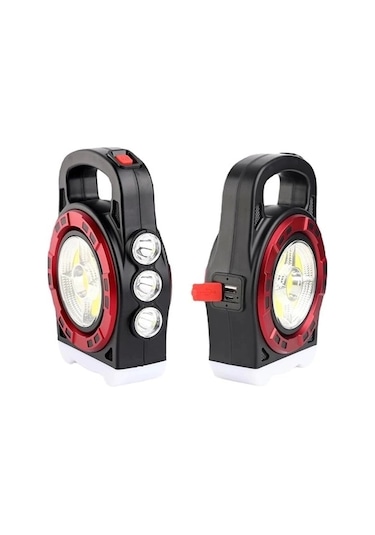 P-6678c Dış Mekan Solar Şarj Işığı Çok Fonksiyonlu Projektör Hazine Güçlü Işık El Feneri 1 Adet