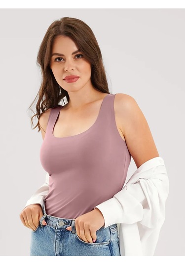 Clever Wear Ceket Altı İçin Dikişsiz Atlet 200553230 Kahve