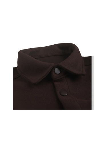 Deepsea Erkek Kahve Likralı Rahat Kalıp Cepsiz Kaşe Ceket Çıt Çıtlı, Esnek Şık Model Ceket 0760 Kahve