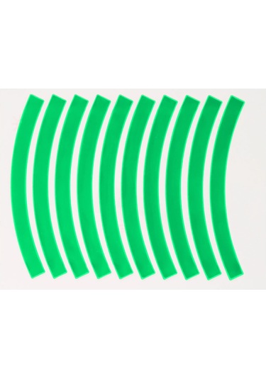 Green-10pcs Yapışkanlı Yansıtıcı Bant Bisiklet Güvenlik Uyarı Etiketi Bisiklet Reflektör Bant Şerit Bisiklet Scooter Jant Dekorasyon Çok Renkli