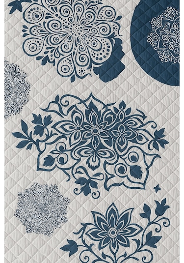 Sardinia Çift Kişilik Kapitone Dolgulu Pike 4 Mevsim Baklava Dsn Yastık Kılıfı Dahil 200x230cm Mavi