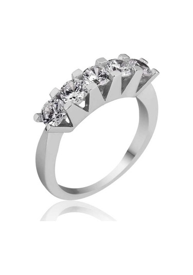 Gümüş 5 Taş Bayan Yüzük Lr1230172 Gümüş