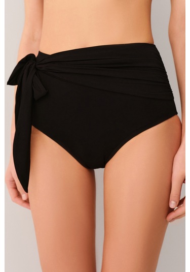 Suwen Yüksek Bel Bağcıklı Bikini Alt Sbn25120012 Siyah