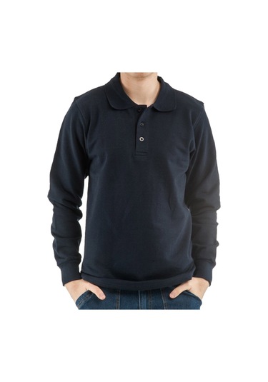 Relaxia Polo Yaka Gri Sweatshirt