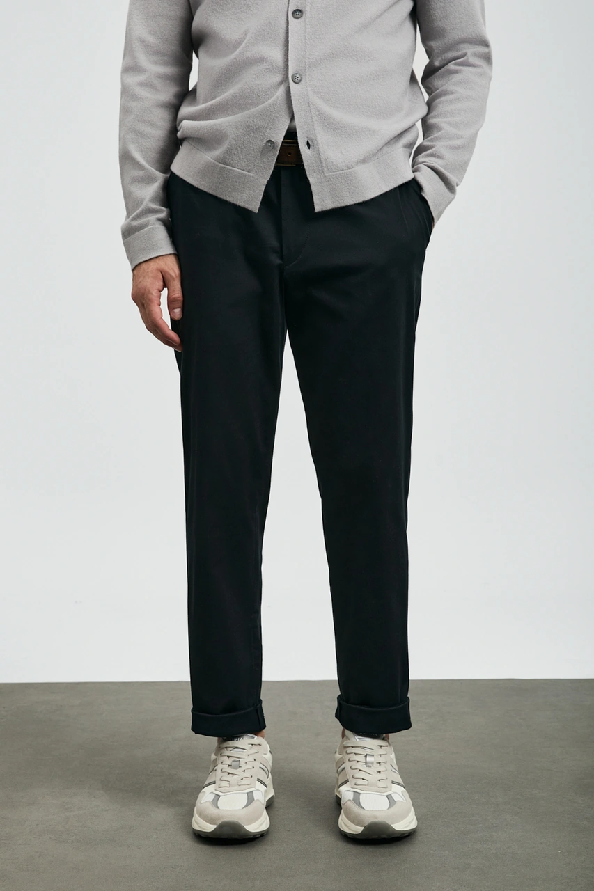 Lufian Rumı Smart Erkek Chino Pantolon Slim Fit Siyah Siyah 112190336100100 Siyah