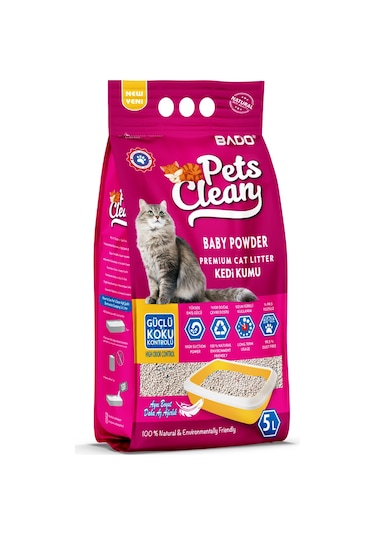 Pets Clean Kedi Kumu Pudra Kokulu 5lt