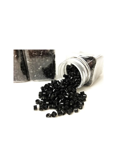 Prodiva Siyah Yivli Kaynak Saç Boncukları 1000’Li