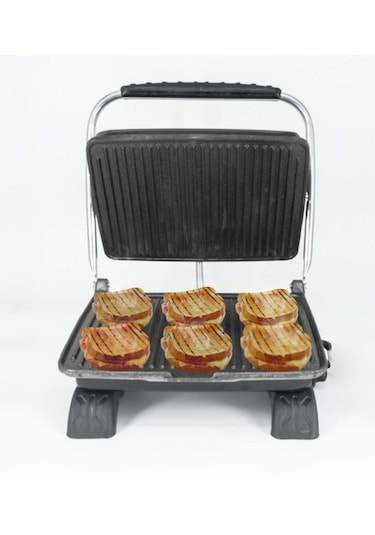 Dökümix Demir Döküm Siyah 1800 Watt 4-6 Dilim Ev-sanayi-büfe Tipi Tost Makinası Ve Izgara