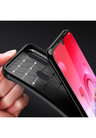 Huawei P Smart 2019 Kilif Karbon Silikon Case 389460408