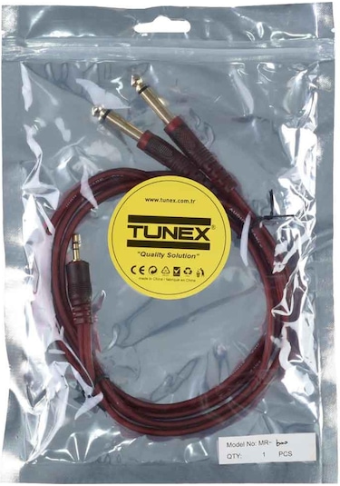 Tunex 3,5 Mm St 2x6,3 Mm Mono Erkek 1,5 Mt Slikonl Mr-600