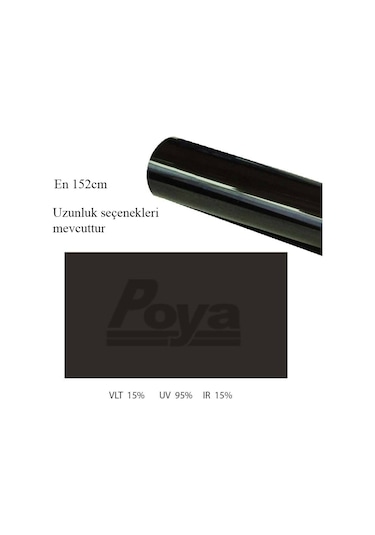 Koyu Siyah Cam Filmi 152Cm X 2M - Dark Black %15