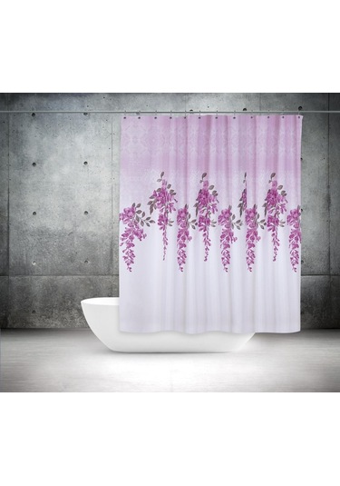 Zethome Tropik Banyo Duş Perdesi 7359 Çift Kanat 2X120X200 Çok Renkli