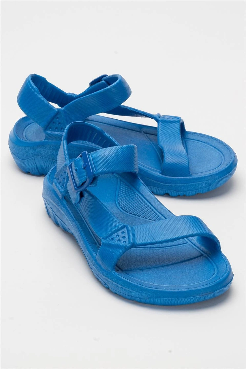 Unisex Eva Spor Kaymaz Yürüyüş Sandaleti Mavi MAVI