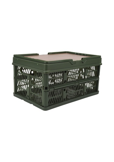 Fosenze Yeşil Küçük Çadır Sepeti - Taşınabilir Ahşap Kesme Tahtası, Katlanabilir, Su Geçirmez, Ev, Araba Bagajı Ve Piknik İçin Büyük Kapasiteli Organizasyon Kutusu Yeşil