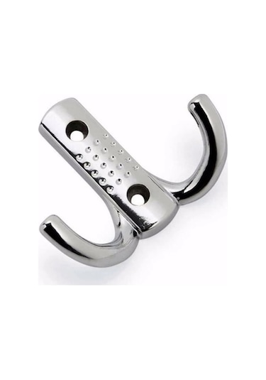 Wuvera Portmanto Askı Vestiyer Duvar Dolap Elbise Askısı Krom Metal Mobilya Kapı Askılığı Askılık Gümüş