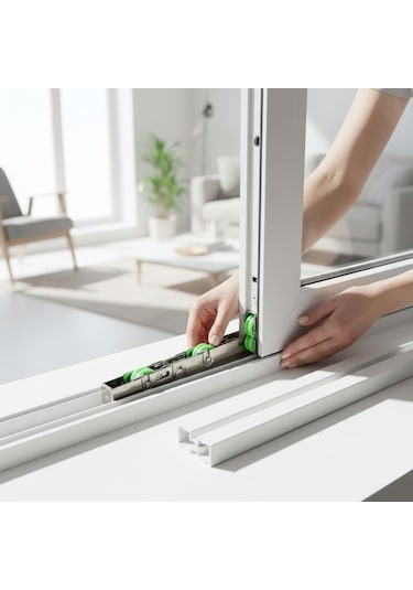 Pvc Pimapen Kapı Pencere Altı Sürme/sürgü Ray Tekeri Polyamid Yeşil Teker