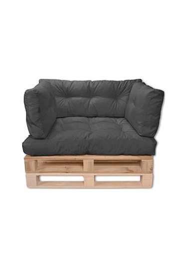 Dekosoy Dış Ve Iç Mekan Palet Minderi Takımı - Antrasit Gri 4 Lü