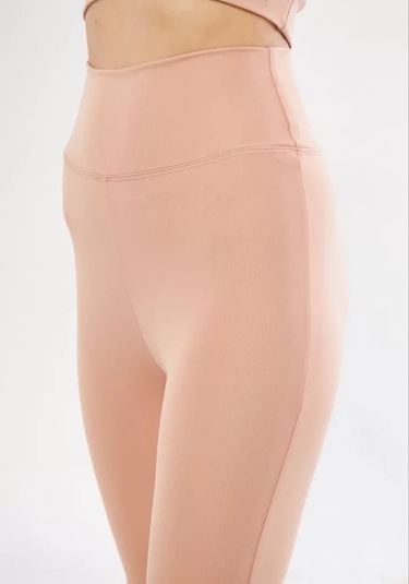 Hazego Dalgıç Yüksel Bel İspanyol Paça Tayt - Bej Bej