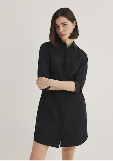 Mavi - Liz Koyu Gri Jean Elbise 130656-34926 Gri