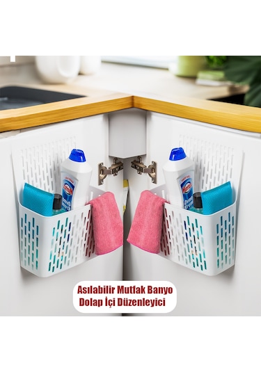 Porsima Org-52 Asılabilir Dolap İçi Düzenleyici Organizer Beyaz