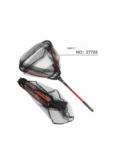 Mufunye Leo Aluminyum Alyuminyum Üçgen Katlanabilir Fly Fishing Av Ağı - Kırmızı Oksitli, Hafif Ve Dayanıklı, Kolay Taşınabilir Av Enstrümanı