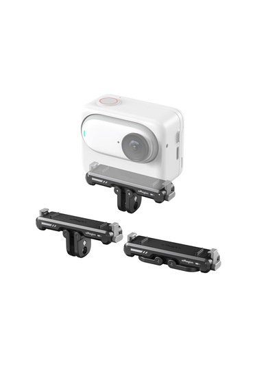 Jeemson Amagisn Alüminyum Manyetik Hızlı Çıkarma Tutucu - Insta360 Go 3 Uyumlu Spor Kamera Desteği, 1/4 İnç Ve Spor Kamera Bağlantı Noktası Siyah