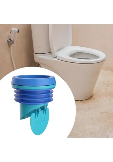 Pazly Suntek Tuvalet Flanş Conta Halkası Evrensel Sızıntı Önleme Mavi Mavi