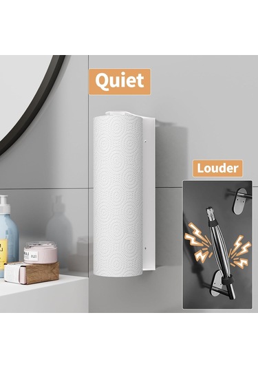 Ximistore9 Beyaz Paslanmaz Çelik Duvarlı Havlu Tutucu, Mutfak/banyo, Çift Kurulum Yapıştırıcı/vidalı , Uzun Ömürlü, Mekan Tasarrufu Beyaz