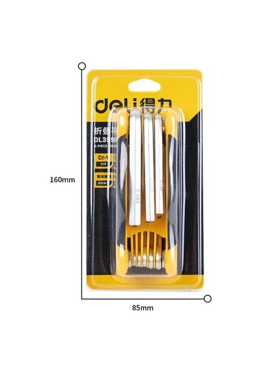 Delitools 1,5-8mm Cr-v Katlanabilir Altıgen Anahtar Seti 151267300