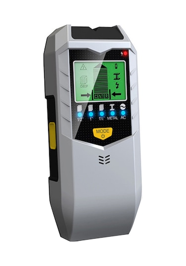 Aubyhe Gümüş Duvar Tarayıcı - Ahşap/metal/ac Tespiti, 5 Seviye Derinlik, Lcd Ekranlı, Taahhüt/iç Mimarlık İçin Pil Dahil Değil