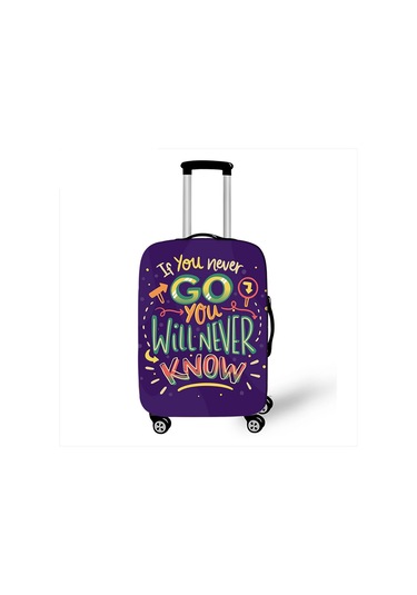 Suntek Elastik Bagaj Kapağı Anti Scratch Bavul Koruyucu Mor-30-32-inç Mor