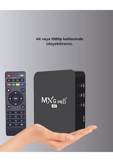Buğz Android Tv Box 4k 2gb Ram 16gb Rom, Kablosuz Wi-fi Medya Oynatıcı