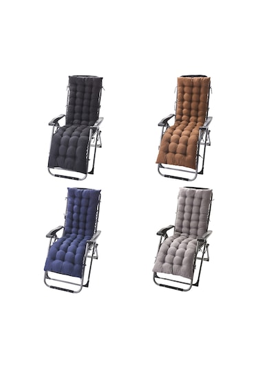 Sones 125x48x8cm Kalınlaştırılmış Yumuşak Ev Koltuk Minderleri Bahçe Sallanan Sandalye Minderleri Lacivert