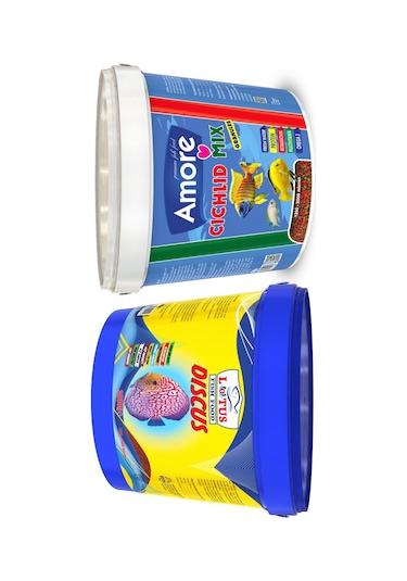 Amore Ciklet Mix Granules Kova 3 KG + Lotus Discus Kova Balık Yemi 3 KG