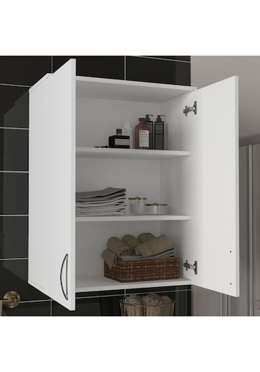 Dekorister Zoe Banyo Üst Dolabı Beyaz (274336083) Çok Renkli