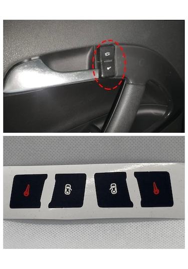 Audi A3 S3 8p Uyumlu Kapı Kilit Düğmesi Sticker Etiket Tamir Kiti 1 Adet