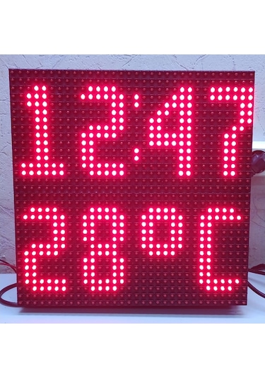 32X32 Cm Led Saat Derece