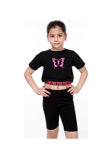 Neslice Kız Çocuk Kelebek Baskılı T-Shirt