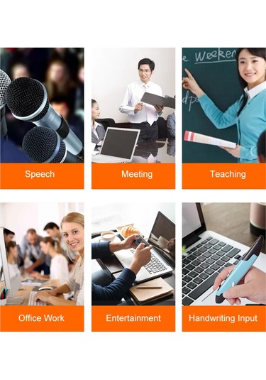 Geeroyoo 2.4g Kablosuz Mini Kalem - Pc, Laptop Ve Tabletler İçin Ergonomik Ve Taşınabilir Yazı Kalemi Gri