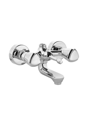 Vilas Akdeniz Çevirmeli Klasik Banyo Duş Bataryası Krom